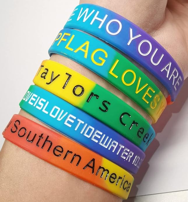 50 Custom Rubber Bracelets Personalized Silicone Wristbands Customized Bulk for Events, Support, Wedding, Awareness, Motivation Customizable