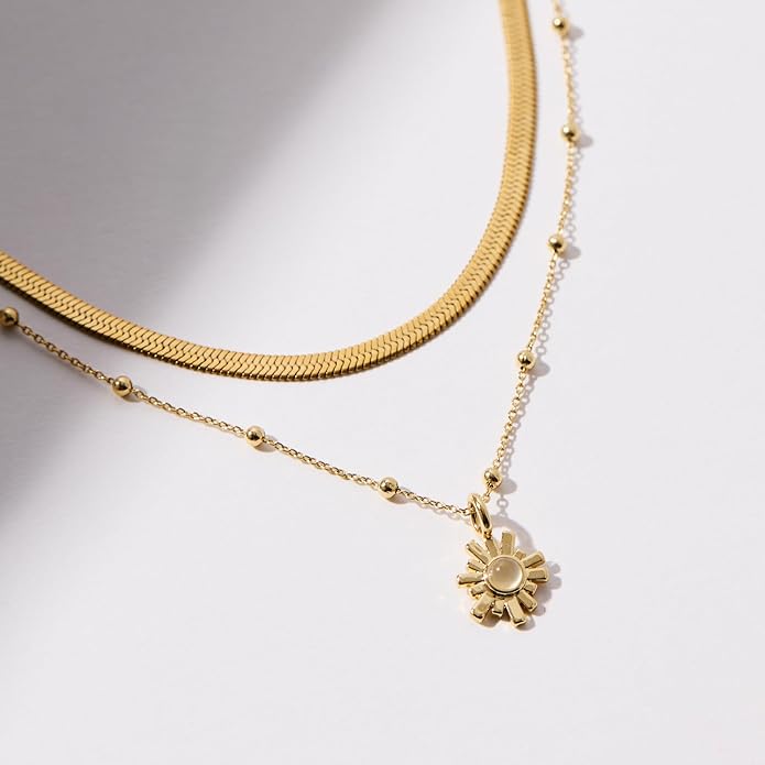 Ana Luisa Pendant Necklaces for Women - 14K Gold Plated and Silver Rhodium Necklace - Pearl, Heart, Circle, Moonstone, Gemstone, Knot Charm Styles - Hypoallergenic, Dainty, Trendy Layering Necklaces