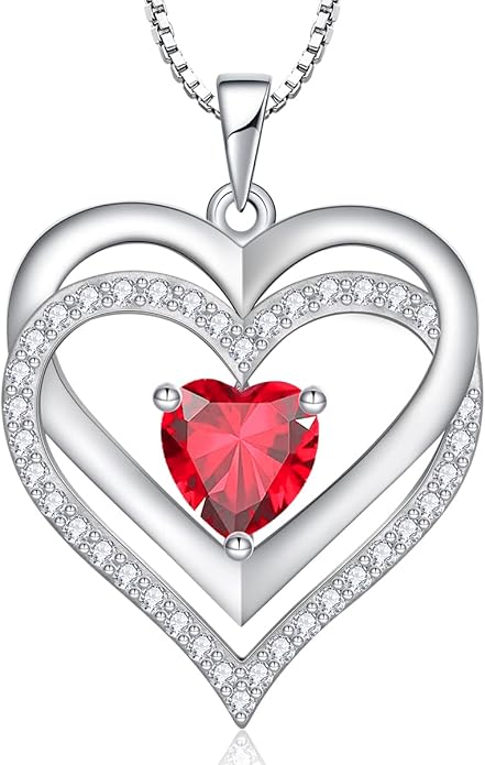 RIVIKO Infinity Heart Symbol Necklace for Women 925 Sterling Silver Love Heart Pendant Valentine's Day Mother's Day Anniversary Birthday Christmas Jewelry Gifts for Women Mom Wife Sister Her Friends