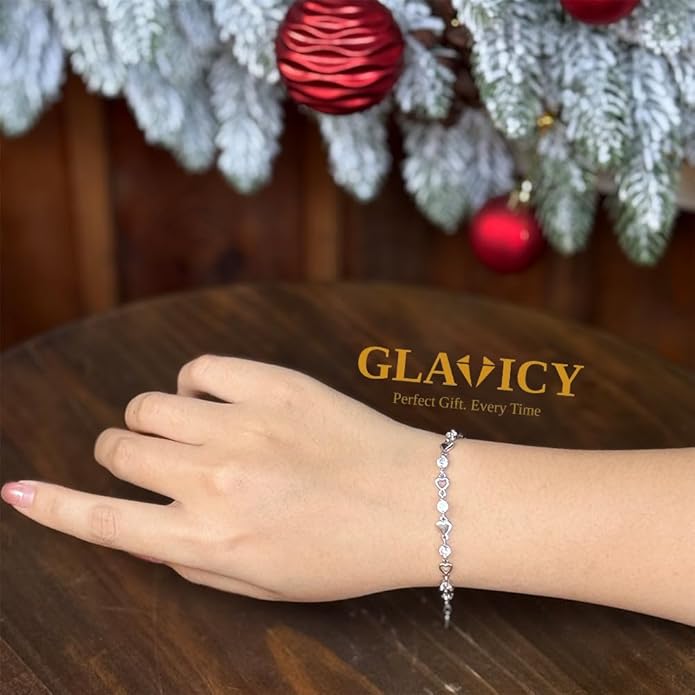 To My Soulmate Heart Bracelet Gift, Beautiful Soulmate Jewelry With Message Card and Box For Women, Romantic Anniversary, Birthday, Christmas or Valentine’s Day Gift