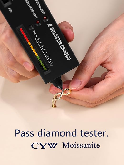 Moissanite Infinity Anklet for Women, Real Authentic 925 Sterling Silver Hypoallergenic, Beautiful Summer Jewelry, Dainty Ankle Bracelet, 8.6-10.6inch (21-26cm) Adjustable