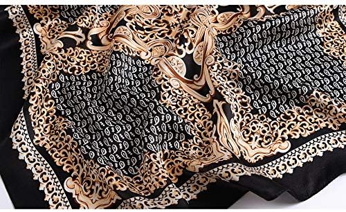 ANDANTINO 100% Mulberry Silk Scarf -21” Lightweight Square Neckerchief – Breathable Digital Printed Scarves with Gift Packed