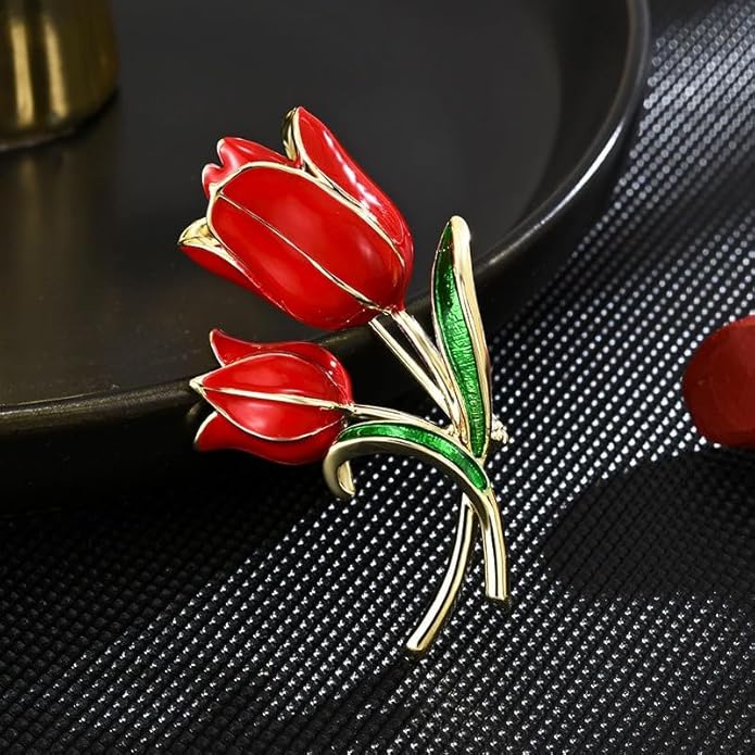 Flower Brooch Pin Rhinestones Pearl Flower Brooches Floral Pin Jewelry for Women Girls