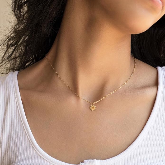 Gold Necklace for Women-14k Gold Plated Infinity Necklace Star Of David Necklace Evil Eye Cross Pendants Heart Dainty Gold Necklace For Women