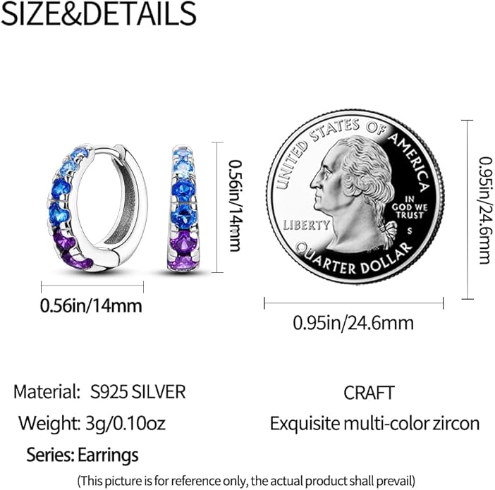 925 Sterling Silver Women Earrings, Sparkling Star and Moon Earrings, Various Hypoallergenic Earrings, Best Gift for Women