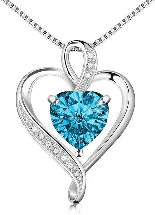 925 Sterling Silver Necklace - Exquisite Silver Jewelry for Women - Heart Pendant Silver Necklace - Birthday, Anniversary, Valentine's Day Gift for Women, Wife, Mom, Girlfriend, Lady