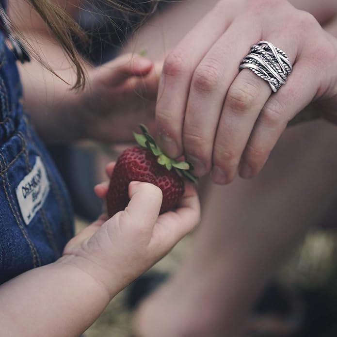 Wide Band Rings Twisted Rope Ring Two-Tone Mixed Metal Braided Statement Rings Fashion Jewelry for Women