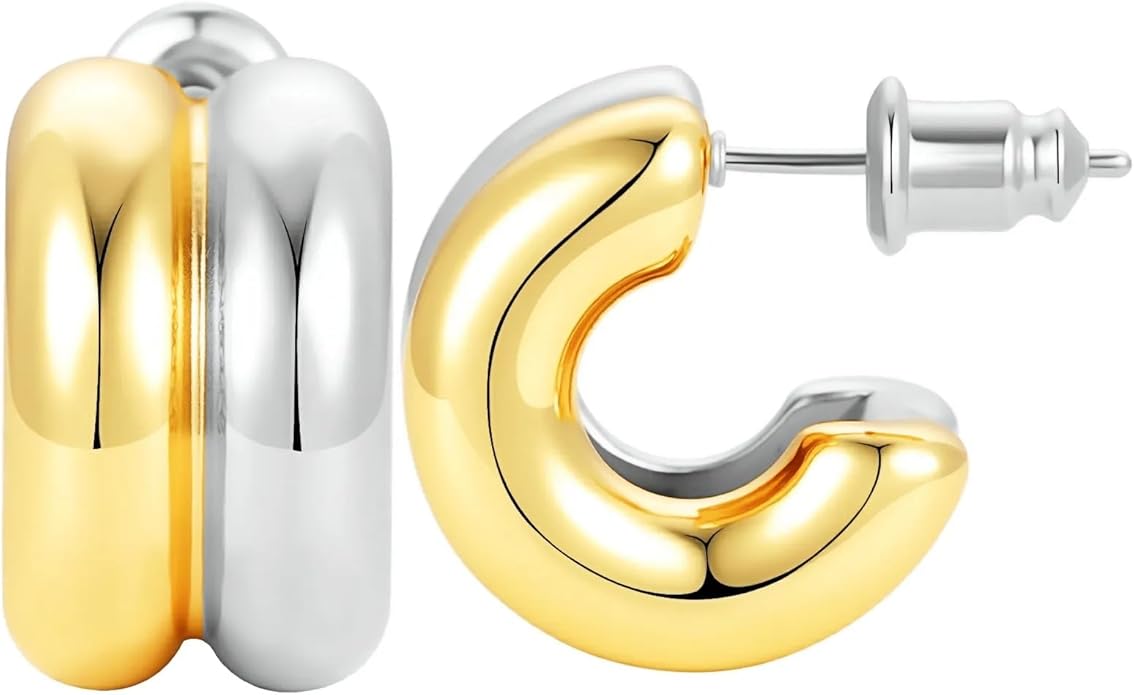 Trendy 14K Gold Plated Knot Earrings are Thick and Charming Pendant Earrings for Women They are Lightweight Hypoallergenic Fashion Accessories Jewelry Gifts for Women