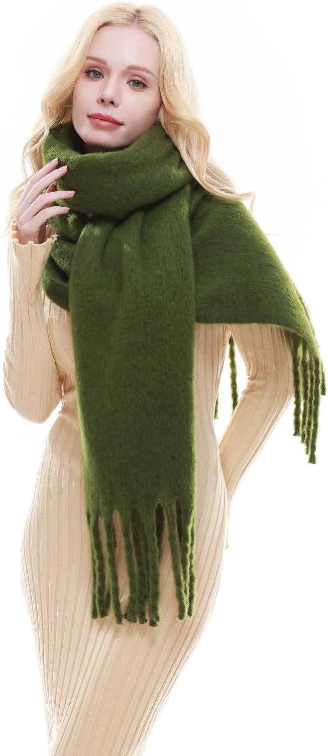 RIIQIICHY Chunky Scarf for Women Winter Warm Thick Scarves Oversized Blanket Scarf