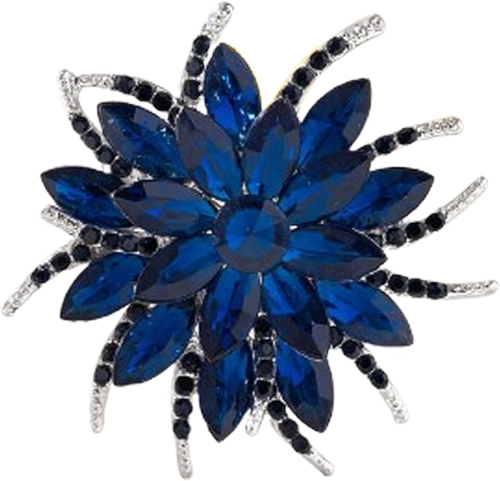 Rhinestone Sunflower Brooch Pin Red Pink Flower Brooch Stylish Crystal Brooch Elegant Clothing Hat Bag Accessories Jewerly for Women