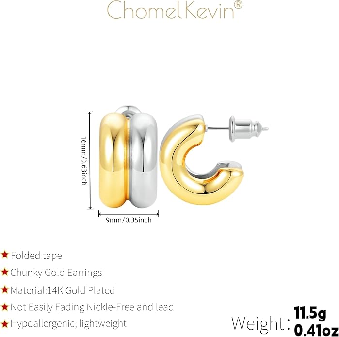 Trendy 14K Gold Plated Knot Earrings are Thick and Charming Pendant Earrings for Women They are Lightweight Hypoallergenic Fashion Accessories Jewelry Gifts for Women