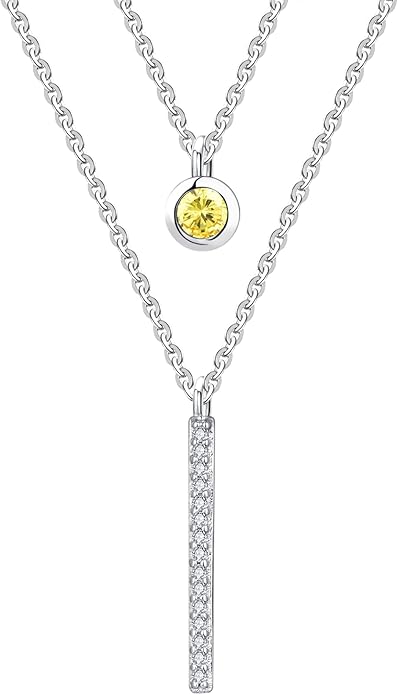 JO WISDOM Choker Layered Y Necklaces,925 Sterling Silver Choker Layered Coin Pendant Necklace,Jewelry for Women