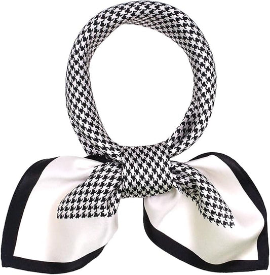 ANDANTINO 100% Mulberry Silk Square Scarf for Hair-25.6" X25.6'' Women Men Natural Silk Neckerchief Digital Printed Headscarf