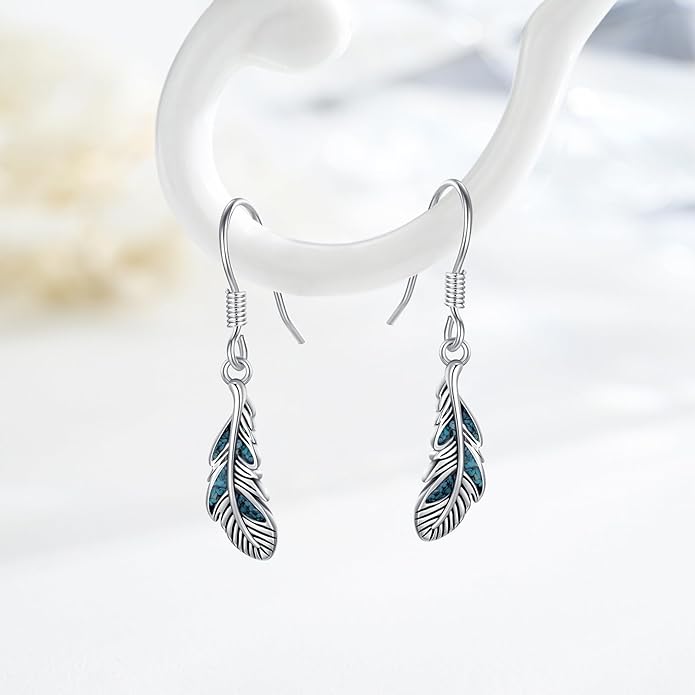 Western Earrings for Women 925 Sterling Silver Turquoise Western Country Dangle Drop Earrings Country Jewelry Gifts for Cowgirl Cowboy