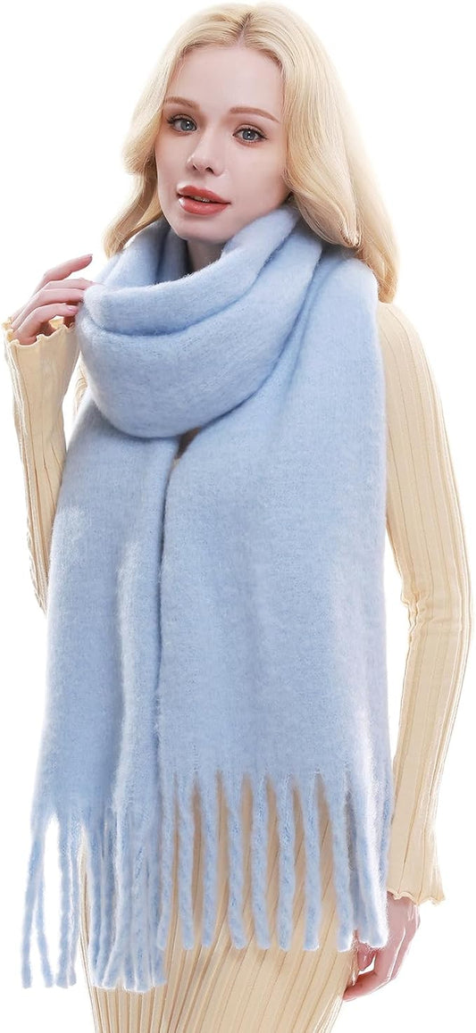 RIIQIICHY Chunky Scarf for Women Winter Warm Thick Scarves Oversized Blanket Scarf