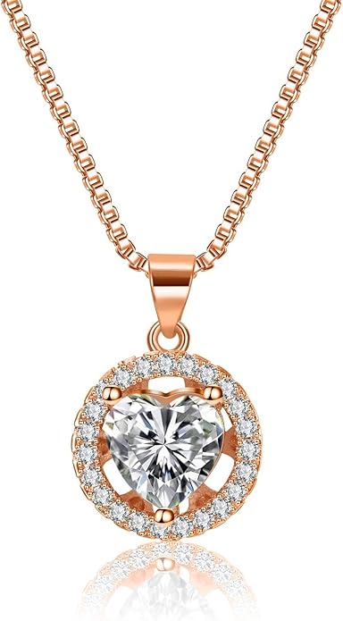 Watches Sets for Women, Rose Gold Watch Set Necklace Earring Bracelet 4 Pieces Jewelry Set for Mom Wife Girlfriend