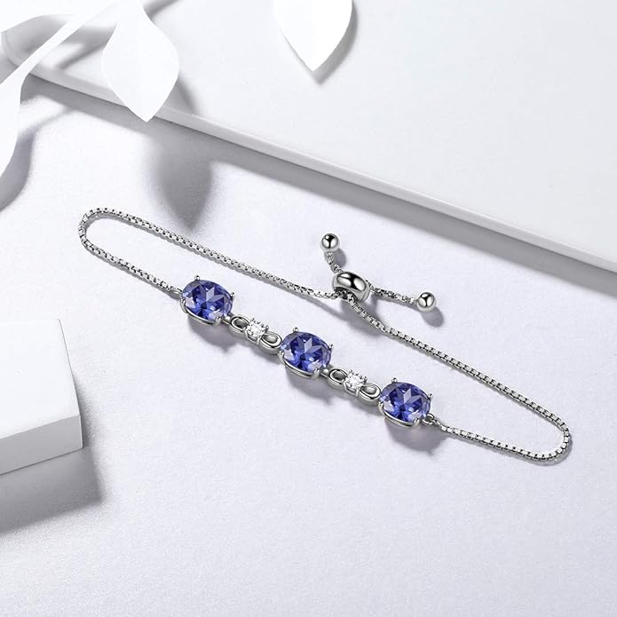 Aurora Tears 925 Sterling Silver 12 Birthstones Necklace/Earring/Ring/Bracelet Women Birthstone Pendant Crystal Fashion Birthday Jewelry Christmas Gift for Girls Women