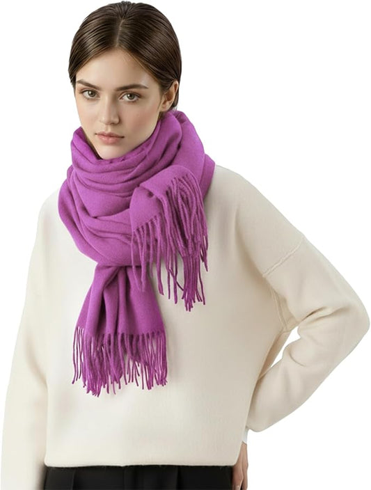 FLEESOFT Winter Wool Scarf Shawl -Thick Oversized Pashmina Shawl Wrap,Soft Warm Winter Scarves,Travel Blanket Scarf for Women