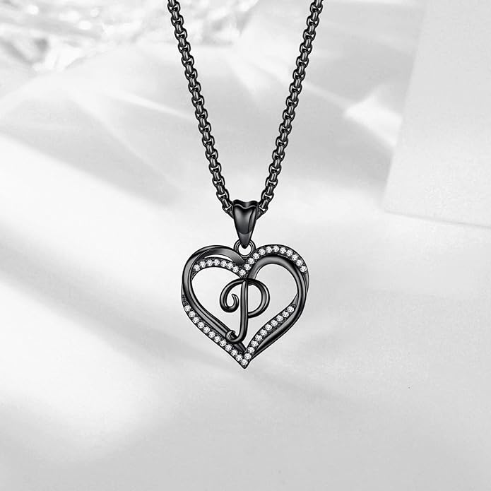INFUSEU Unique Initial Necklaces for Women Girls Small Heart Letter Jewelry, Meaningful Personalized Gifts