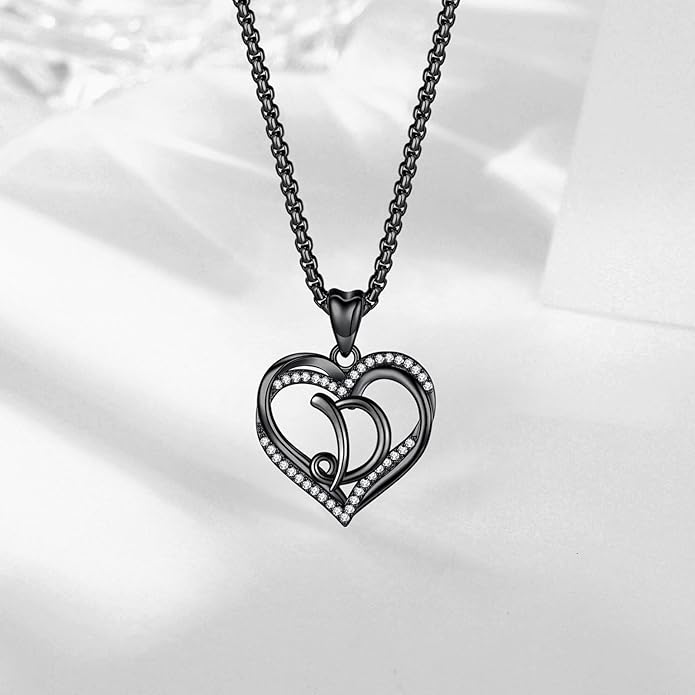 INFUSEU Unique Initial Necklaces for Women Girls Small Heart Letter Jewelry, Meaningful Personalized Gifts