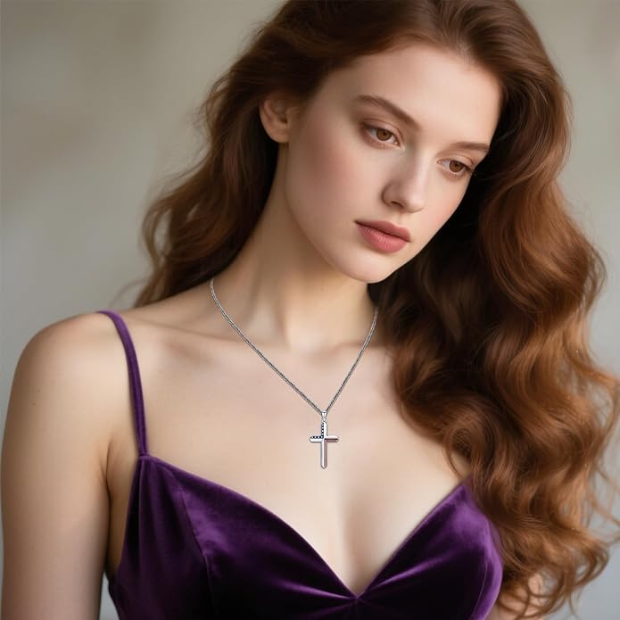 Cross Necklace for Men 925 Sterling Silver Celtic Cross Pendant Christian Jewelry Religious Christmas Gifts for Women