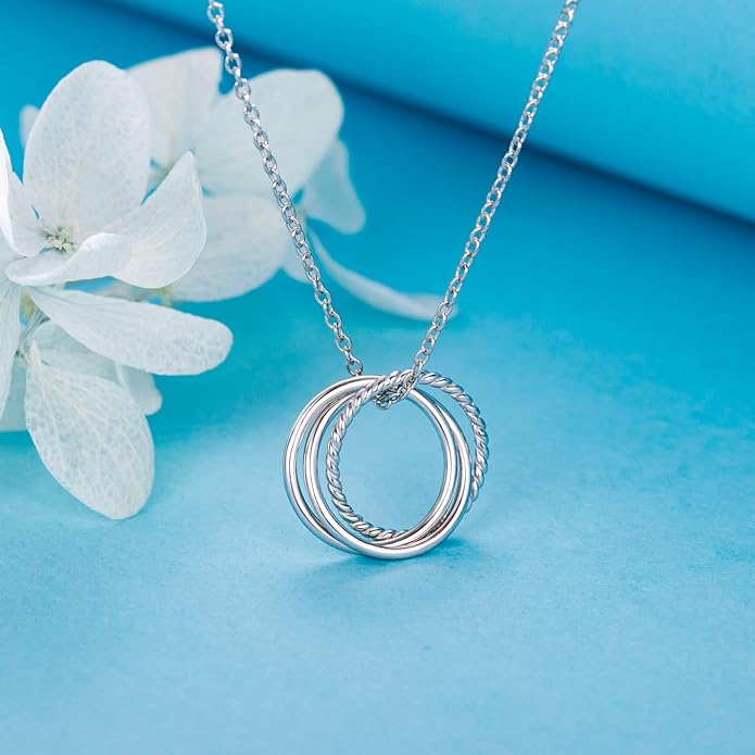 Birthday Gifts for Women Sterling Silver 30th 40th 50th 60th 70th 80th 90th Birthday Necklace For Her 3 4 5 6 7 8 9 Decade Jewelry 30 40 50 60 70 80 90 Years Old