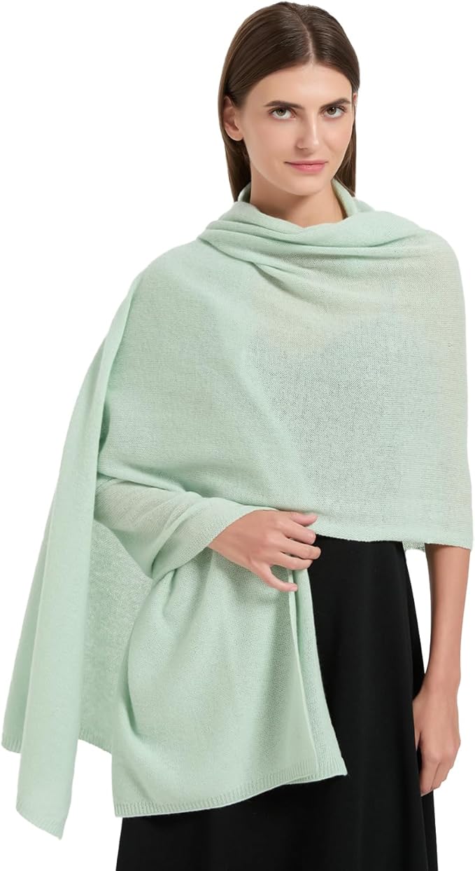Erdenech Luxury Cashmere Wool Blend Wrap for Women, All-Season Travel Wrap Shawl, Extra Large Blanket Shawl Scarf Pashmina