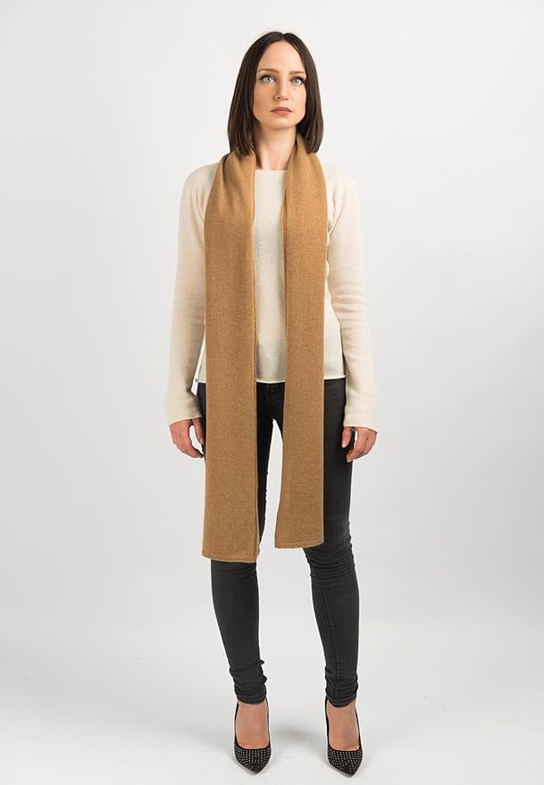 Dalle Piane Cashmere - 100% Cashmere Scarf - Made in Italy - Winter Neck Warmer (14" x 77") - Christmas Gift