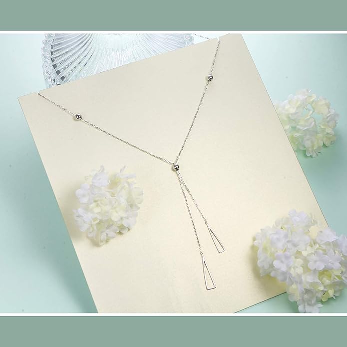 YinShan Layered Choker Necklace 925 Sterling Silver Star Moon Clavicle Jewelry Adjustable Lariat Necklaces for Women Girls Birthday Valentine's Day Gifts