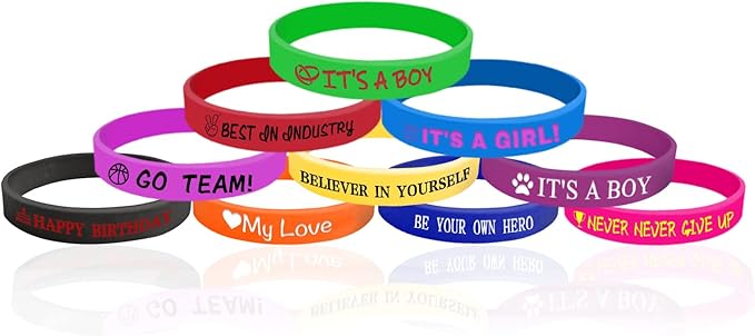 Custom Silicone Wristbands Bulk 1/5/25/50/100/200 PCS Personalized Rubber Bracelets Wristbands for Events,Support, Fundraisers, Motivation, Awareness(Yellow)