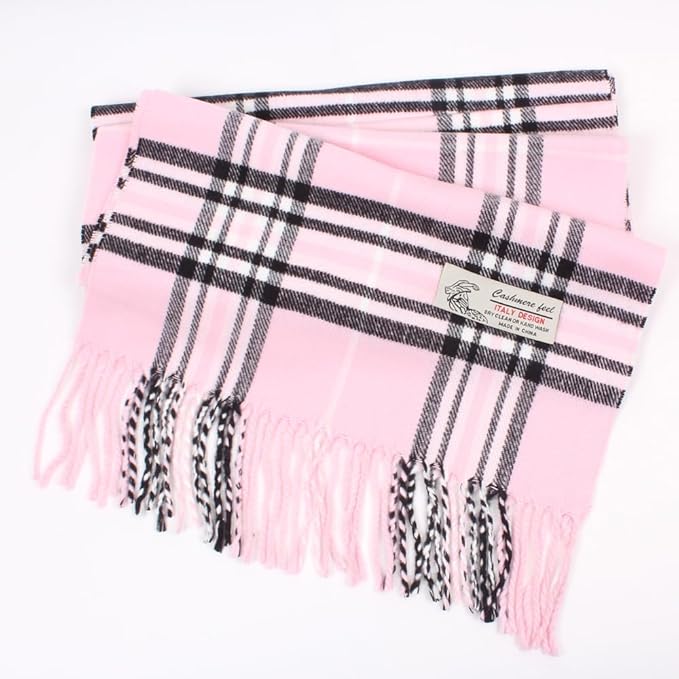 TZ Promise Tartan Plaid Cashmere Feel Classic Soft Luxurious Winter Scarf For Men Women