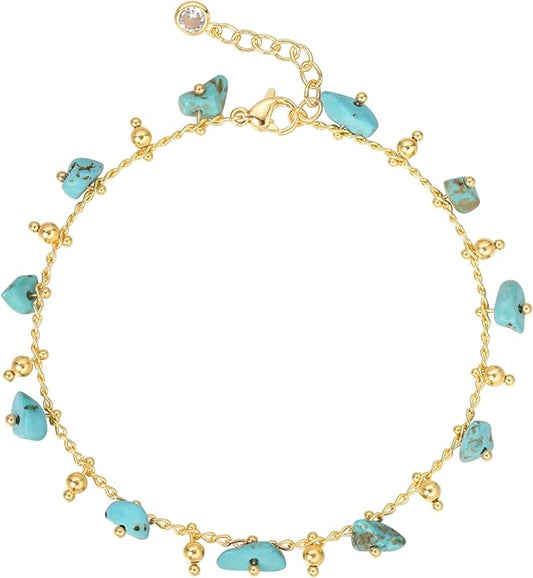 MTMY Gold Chain Bracelet for Women 14K Gold Plated Dainty Bracelets with Adjustable Chain Cute Bracelet Gold Trendy Jewelry