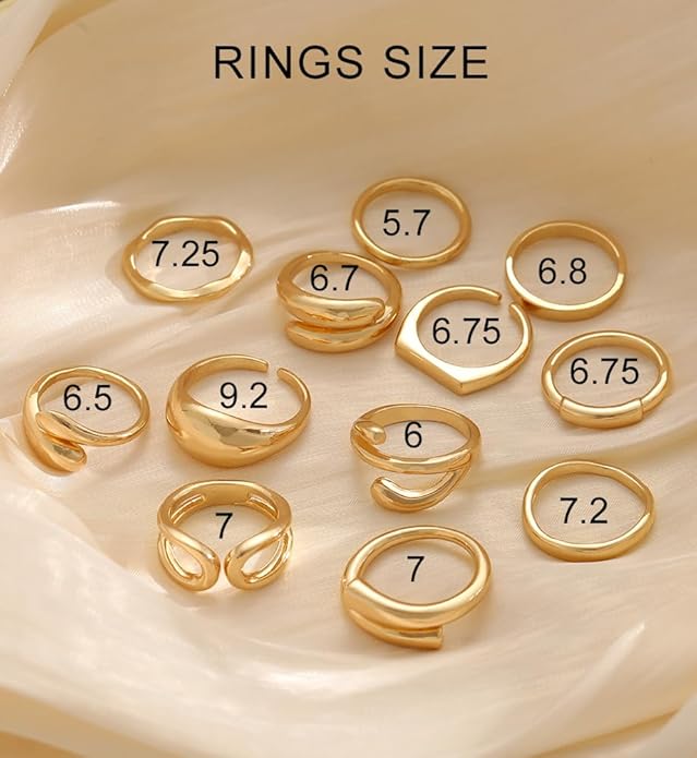 iF YOU 25 Pcs Gold Knuckle Ring Set for Women, Chunky Stackable Finger Midi Rings, Silver Simple Stacking Cute Rings Pack Trendy Stuff Jewelry Gift