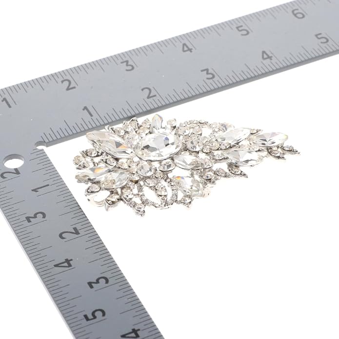 Crystal Flower Brooch