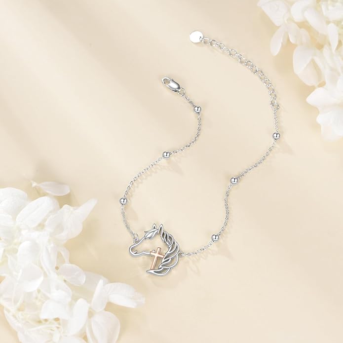 Animal Bracelet for Women 925 Sterling Silver Cat/Dolphin/Turtle/Horse Bracelet Jewelry Gifts