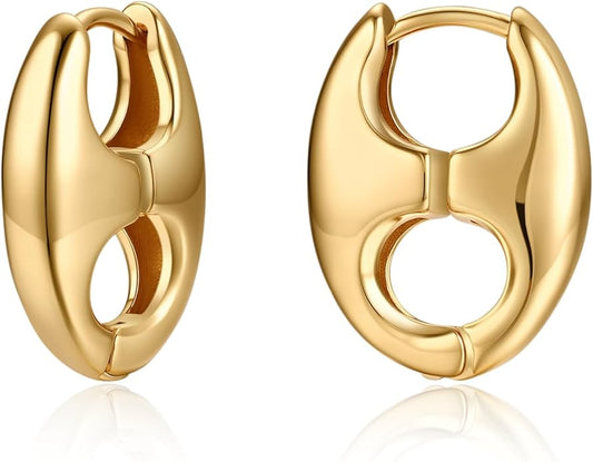 Green Crystal huggie gold hoop earrings for women Girls,14K Gold Plated with 925 Sterling Silver Post color Cubic Zirconia dainty cute Earrings| CZ Stud Earring