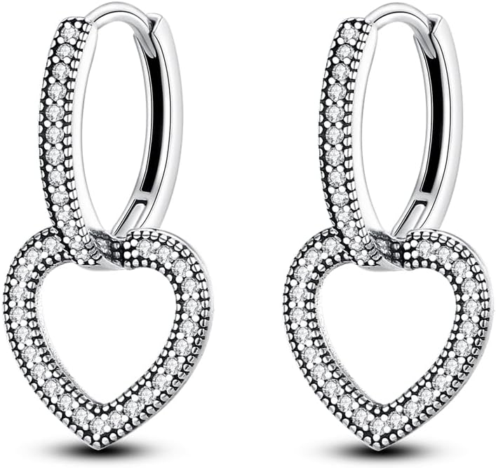 925 Sterling Silver Women Earrings, Sparkling Star and Moon Earrings, Various Hypoallergenic Earrings, Best Gift for Women