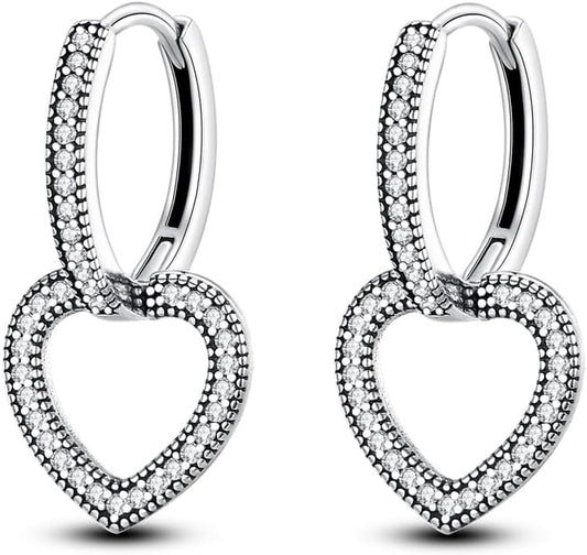 925 Sterling Silver Women Earrings, Sparkling Star and Moon Earrings, Various Hypoallergenic Earrings, Best Gift for Women