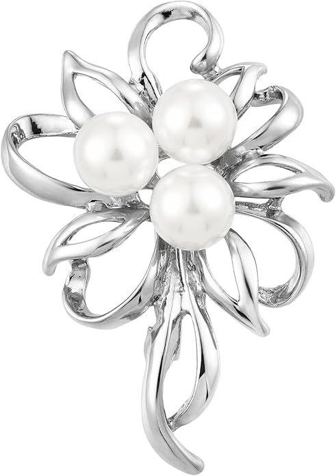 HAISWET Flower Simulated Pearl Elegant Brooch Pins Jewelry Wedding