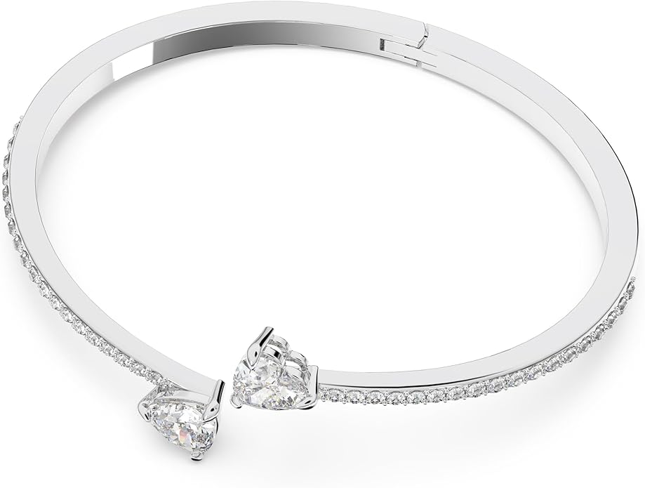 Swarovski Soul Heart Bangle Bracelet Collection, Rhodium Finish, Clear Crystals