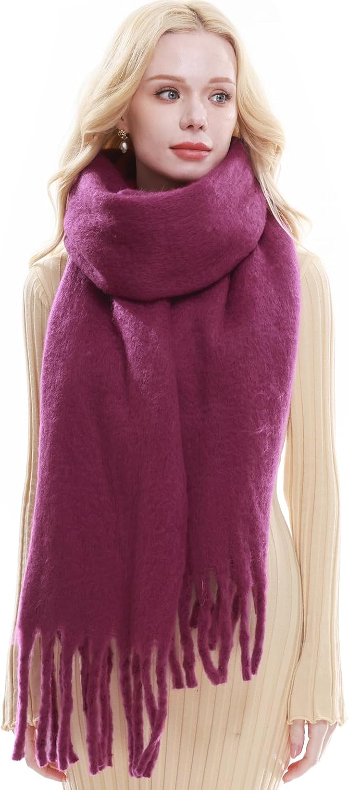 RIIQIICHY Chunky Scarf for Women Winter Warm Thick Scarves Oversized Blanket Scarf