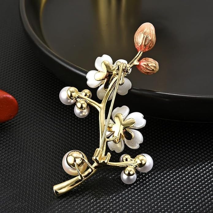 UNVAK Rhinestone Flower Brooch - Crystal Flower Pin for Women - Valentine's Day & Mother's Day Gift