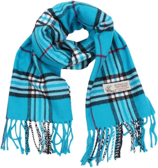 TZ Promise Tartan Plaid Cashmere Feel Classic Soft Luxurious Winter Scarf For Men Women