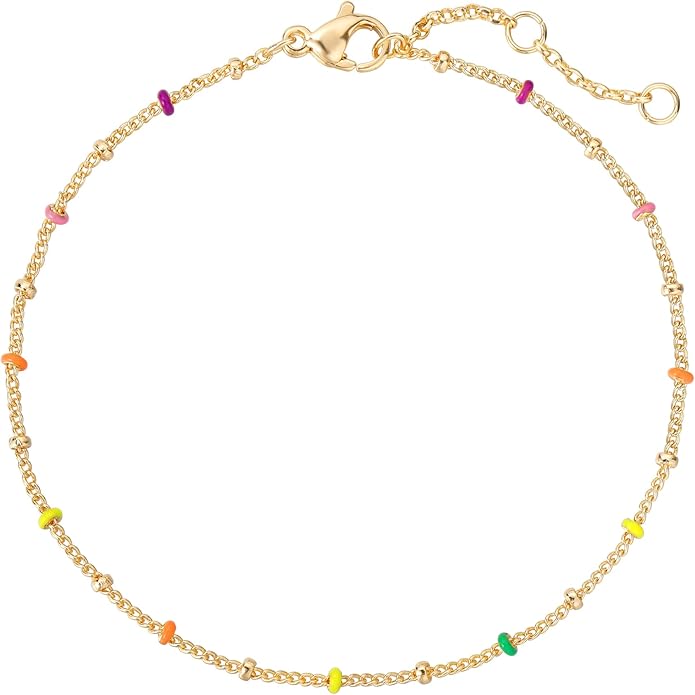 MTMY Gold Chain Bracelet for Women 14K Gold Plated Dainty Bracelets with Adjustable Chain Cute Bracelet Gold Trendy Jewelry