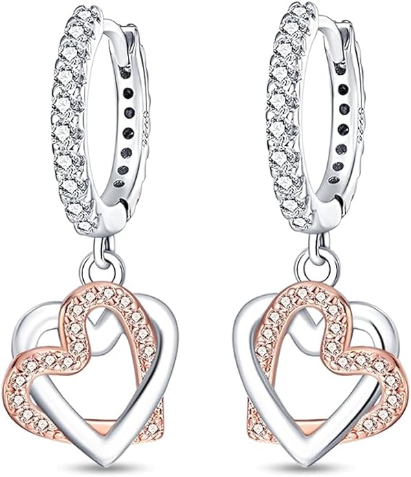 925 Sterling Silver Women Earrings, Sparkling Star and Moon Earrings, Various Hypoallergenic Earrings, Best Gift for Women