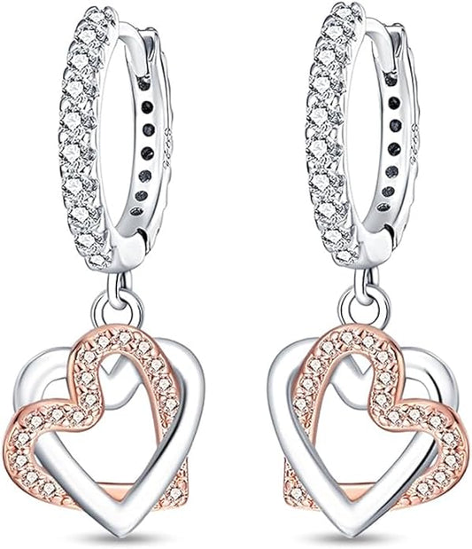 925 Sterling Silver Women Earrings, Sparkling Star and Moon Earrings, Various Hypoallergenic Earrings, Best Gift for Women