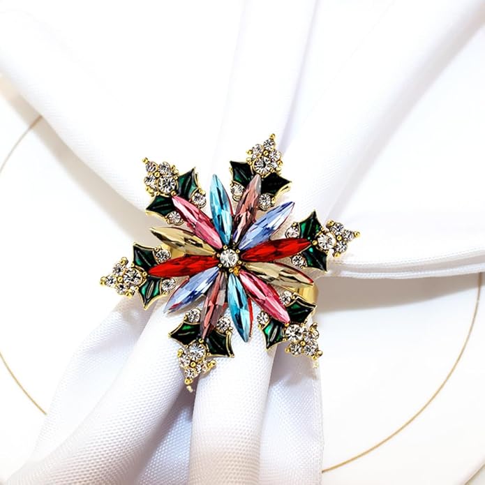Rhinestone Flower Brooch Pin for Women Red Black Purple Flower Broochs Pin Hat Christmas Brooch Jewelry