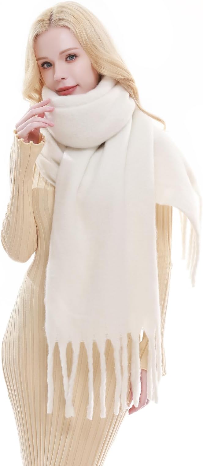 RIIQIICHY Chunky Scarf for Women Winter Warm Thick Scarves Oversized Blanket Scarf