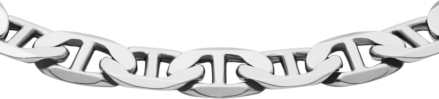 Fossil Men's Plated Stainless Steel Engravable Personalized Gift ID, Chain or Cuff Bracelet for Men