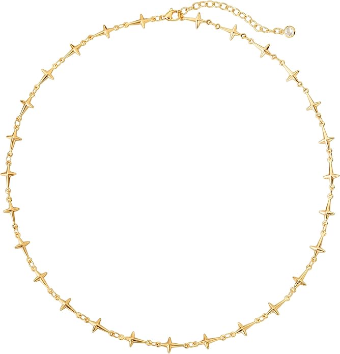 MTMY Beaded Necklaces for Women 14K Gold Plated Dainty Colorful Green/Rose Beaded Pearl Choker Necklace Delicate Boho Choker Necklace Jewelry Gift
